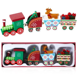 <b>Wooden</b> Christmas Small <b>Train</b> Xmas Ornaments Merry Christmas Decor For Home Happy New Year 2025 Creative Kids Naviidad Gifts Gift - Product Image 5