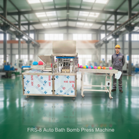 Machine de poinçonnage pneumatique FRS-4A pour bombes de bain en Alu/POM, fabrication artisanale, moules en 2 parties en forme de mini-gâteau à bulles, vente en gros directe usine