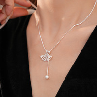Collier en forme d'éventail YANYE, délicat et luxueux, plaqué or 18 carats, avec perles scintillantes, cristaux, strass et zircon, pour femmes