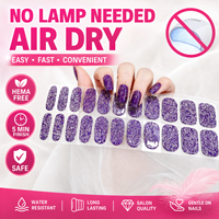 KIKILEE Bandes d'ongles 3D en gel de polymérisation naturelle avec pigment perlé, sans lampe UV, couvrance totale, DIY, pour French Manucure de Noël, OEM ODM