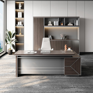 ชุดโต๊ะทำงานผู้บริหารรูปตัวแอล ทำจากไม้ ทันสมัย ทนทาน ปรับแต่งได้ เหมาะสำหรับใช้งานเชิงพาณิชย์ - Product Image 2