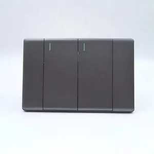 Panel saklar dinding panel PC retardant hitam 2 sakelar standar AS Meksiko