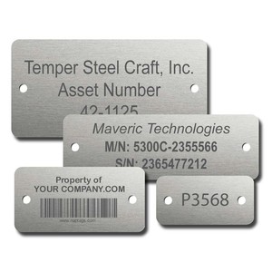 Tag Aluminium Anodized dengan Ukiran Laser Kustom, Barcode Logam, Tag Nama Embossed Stainless Steel, Nomor untuk Bisnis - Product Image 1