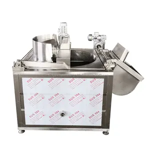 Stainless Steel Electric Heating Puffed Food Frying Equipment Semi-Automatic Corn Fries Frying Machine Potato Chips Fryer