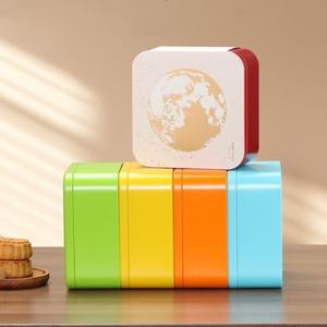 162*162*72Mm Biểu Tượng Tùy Chỉnh Hộp Thiếc Vuông Bánh Cookie Sô Cô La Kim Loại Hộp Thiếc Rỗng Thực Phẩm Cấp <span class=keywords><strong>Container</strong></span> Cho Bao Bì - Product Image 3