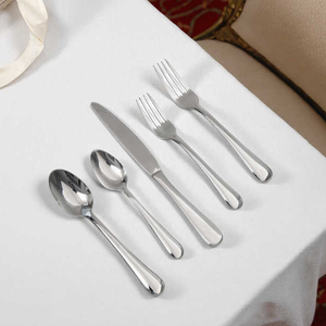Set Classico di Posate in Acciaio Inossidabile: l'Estetica Pratica di un Servizio da Cinque Pezzi tra Coltelli, Forchette e Cucchiai - Product Image 4