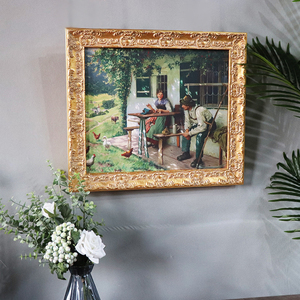 Eco-friendly Vintage <strong>Funky</strong> Luxurious Large Size Golden Baroque PS Oil Painting Photo <strong>Frame</strong> Wooden Picture <strong>Frame</strong> - Product Image 3
