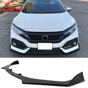 Compatible con Honda Civic Si 2017-2021, Labio de Parachoques Delantero Estilo CS, Negro Sin Pintar - Product Image 1