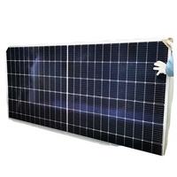 Panneau solaire de type N de haute qualité 580W en silicium monocristallin à demi-cellule, panneau solaire à double vitrage à haute efficacité