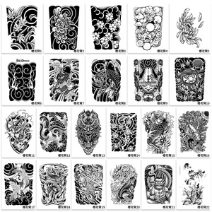 Autocollant de <span class=keywords><strong>tatouage</strong></span> temporaire style chinois traditionnel à base de plantes, imprimé par transfert d'eau, imperméable, longue durée, pour homme, personnalisé pour le bras - Product Image 5