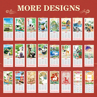 Calendrier chinois mural 2027 personnalisé en bambou avec motif Danse du Lion – Cadeau promotionnel pour le bureau
