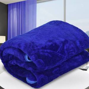 ผ้าห่มขนแกะขนมิงค์ลายทางสำหรับฤดูหนาวผ้าห่มขนฟูสีทึบขนาดคิงไซส์ - Product Image 2
