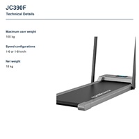 Treadmill Elektrik JC390F dengan Pegangan Lipat, Area Berjalan 1000x380mm, Motor 1.5 HP, Kemiringan Manual