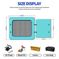 Plateforme flottante gonflable portable en PVC pour piscines, yachts, sports nautiques, jet-skis et installations de loisirs – Tapis flottant aquatique