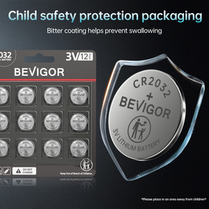 Bevigor CR 2032 16 đếm gói 3V <span class=keywords><strong>lithium</strong></span> đồng xu pin hình trụ <span class=keywords><strong>Lithium</strong></span> Ion pin - Product Image 4
