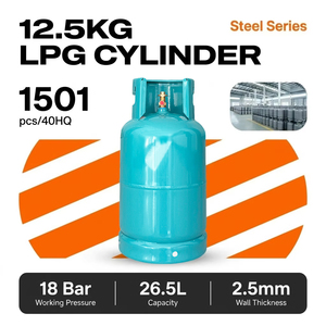 Bouteille de gaz GPL certifiée CE de 12,<span class=keywords><strong>5</strong></span> <span class=keywords><strong>kg</strong></span>, réservoir de <span class=keywords><strong>propane</strong></span> en acier avec valve K4 pour la maison et les restaurants |   Fabrication directe d'usine, OEM, MOQ flexible - Product Image 1