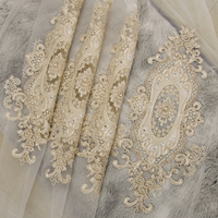 Rideau transparent de broderie de conceptions turques royales en gros pour le salon de chambre à coucher