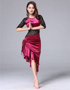 Adulte confortable à manches courtes réglable cordon asymétrie robe Oriental <span class=keywords><strong>danse</strong></span> du ventre classe leçon formation vêtements - Product Image 6