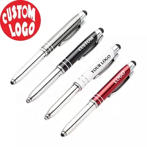 Promotional Multi Function Logo Hot Sale Led Laser Light Up Ballpoint Pen Custom Engraved Promotional Pens