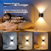 Lampes de nuit magnétiques sans fil à détecteur de mouvement, décoration intelligente pour la maison, lampes murales rechargeables par USB, lampes LED de chevet pour la chambre à coucher