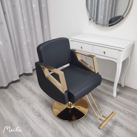 Fauteuil de Barbier Professionnel Moderne Inclinable à 360° en Cuir PU avec Pompe Hydraulique Robuste pour Hôpitaux, Écoles et Extérieurs