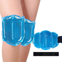 Enveloppe réutilisable pour genou avec billes de gel et sangle, pack de thérapie chaude et froide pour blessures, gonflements, récupération sportive et physiothérapie