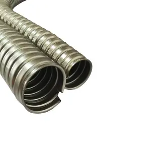 Tubulação de aço flexível 201 304 para conduítes elétricos, fabricante chinês, aço inoxidável, PVC, acessórios e tubos flexíveis
