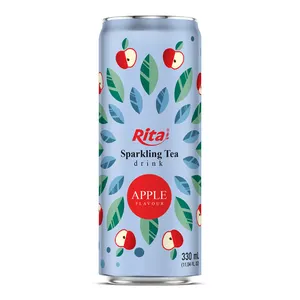 Fast Delivery 330ml Apple Tea Carbonated Drinks Manufacturers Beverage high technology high quality complete carbonated drink