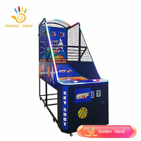 Jeu d'arcade de basket de rue à monnayeur 220V en métal et plastique avec prise en charge de la langue espagnole pour les 6 ans et plus