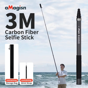 AMagisn-Bâton de Selfie en Fibre de Carbone de 118 Pouces avec Design Invisible pour <span class=keywords><strong>GoPro</strong></span> <span class=keywords><strong>Max</strong></span> Insta360 X2 X3 X4 X5 <span class=keywords><strong>Accessoires</strong></span> - Product Image 2