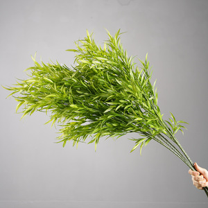 Feuilles de bambou artificielles Greenway vert foncé, plante entière, arrangements floraux décoratifs pour mariages et festivals - Product Image 1