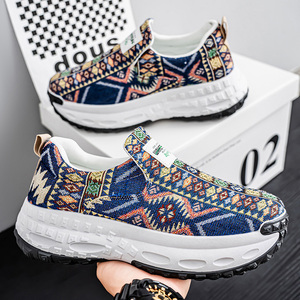 Chaussures décontractées en toile pour hommes, à semelle épaisse, rehaussantes, légères, pour le sport et la course à pied, vente en gros - Product Image 6