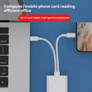 2 in 1 <b>Type</b> <b>C</b> <b>Adapter</b> Sd TF Memory Card for USB <b>C</b> Mobile Phone Multi-in-one High-speed Otg Reading Card - Product Image 3