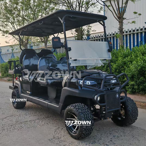 Carrito de Golf Eléctrico ZOWN de 5-6 Asientos, 4x4 Todoterreno, Vehículo Utilitario de Alta Resistencia, Techo y Carrocería Negros - Product Image 6