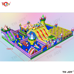20x15m personnalisé grand parc gonflable commercial centre de divertissement familial funcity maison de rebond château gonflable - Product Image 3