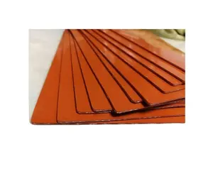 Almohadilla de cojín de silicona para prensado en caliente, tela de fibra de vidrio reforzada resistente a la temperatura, color Rojo