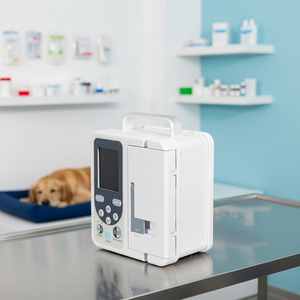 Pompe à perfusion vétérinaire, pompe à <span class=keywords><strong>seringue</strong></span> <span class=keywords><strong>de</strong></span> précision pour animaux, dispositif d'administration <span class=keywords><strong>de</strong></span> fluides IV et d'alimentation entérale pour usage clinique - Product Image 3