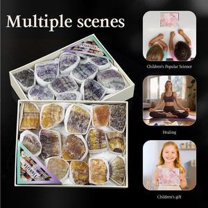 للبيع بالجملة صندوق عينات خام معادن من الأحجار الكريستالية الطبيعية للمجموعة التعليمية ديكور منزلي محاصر في صندوق عينات أخرى - Product Image 3