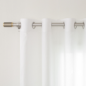 Venta al por mayor ligero blanco transparente sala de estar decoración transparente tul cortinas - Product Image 2