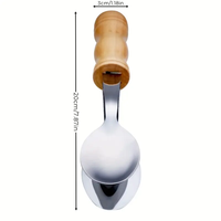 8 Inch Musical Spoon Percussion Instrument with Wooden Handle, Lightweight Design for Develops Rhythm and Hearing Skills
