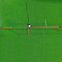SwingPerfect Kit d'entraînement de golf pour le contrôle de l'arc de putting, 3 bâtons en fibre de verre de 44 pouces de longueur, pour la technique de suivi du bal et l'entraînement du rythme