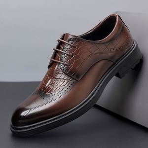 Men's Leather Shoes 2026 New Arrival Top Grain Leather Premium Formal Business Brogues Youthful Style Comfortable Durable - Product Image 3