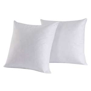 Literie Oreillers en plumes blanches (lot de 2) -Coussin carré pour canapé et canapé de 20x20 pouces, coussin en plumes avec 100% coton - Product Image 5
