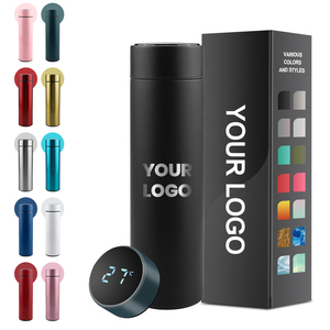 Nouvelles Idées 2025 Bouteille <span class=keywords><strong>d</strong></span>'<span class=keywords><strong>Eau</strong></span> Isolée sous Vide en Acier Inoxydable avec Affichage de la Température LED 500ml Isolation Thermique 8-12 Heures - Product Image 1