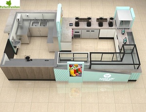 Quiosco de centro comercial <span class=keywords><strong>con</strong></span> Diseño de barra de zumo, ideas para cafetería, <span class=keywords><strong>leche</strong></span>, té, soporte de burbujas, nuevo - Product Image 5