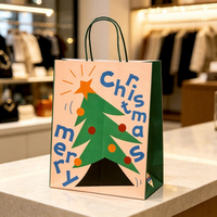 Sacs en papier kraft blanc et brun de qualité alimentaire avec poignées, personnalisables avec logo, pour plats à emporter, cadeaux et shopping