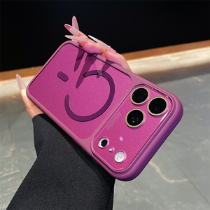 เคสโทรศัพท์แม่เหล็กป้องกันเลนส์คริสตัลสีสันสดใสสำหรับ iPhone 18 17 16 15 14 Pro Max  วัสดุซิลิโคนเหลวกันกระแทก - Product Image 1