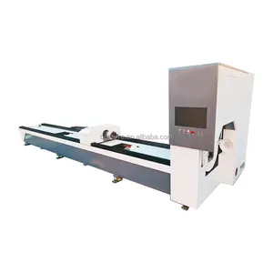 Profesyonel 1500W 3000W paslanmaz çelik Metal kesici CNC tüp Fiber boru lazer kesme makinesi