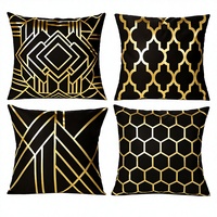 Housse de coussin rectangulaire en velours tissé doré, personnalisée pour la maison ou l'hôtel