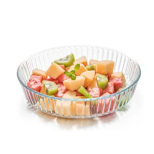 Wholesale 2.1L Tempered <strong>Glass</strong> Plate Clear Baking Tray Heat Resistance Kitchen Gadgets &amp; Baking Tools Cheesecake Pans <strong>Ramekins</strong> - Product Image 3